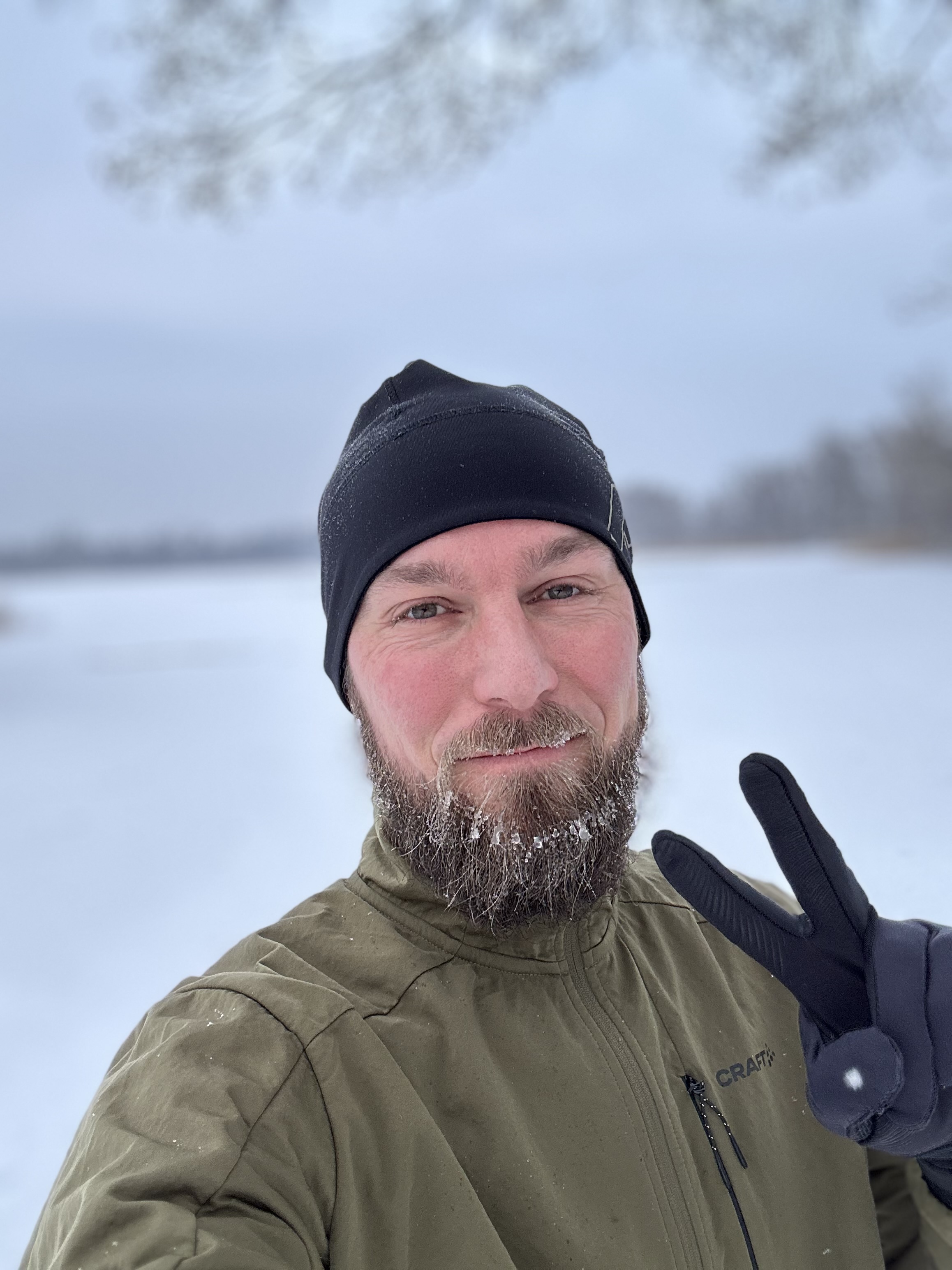 Running on a frozen lake in Berlin