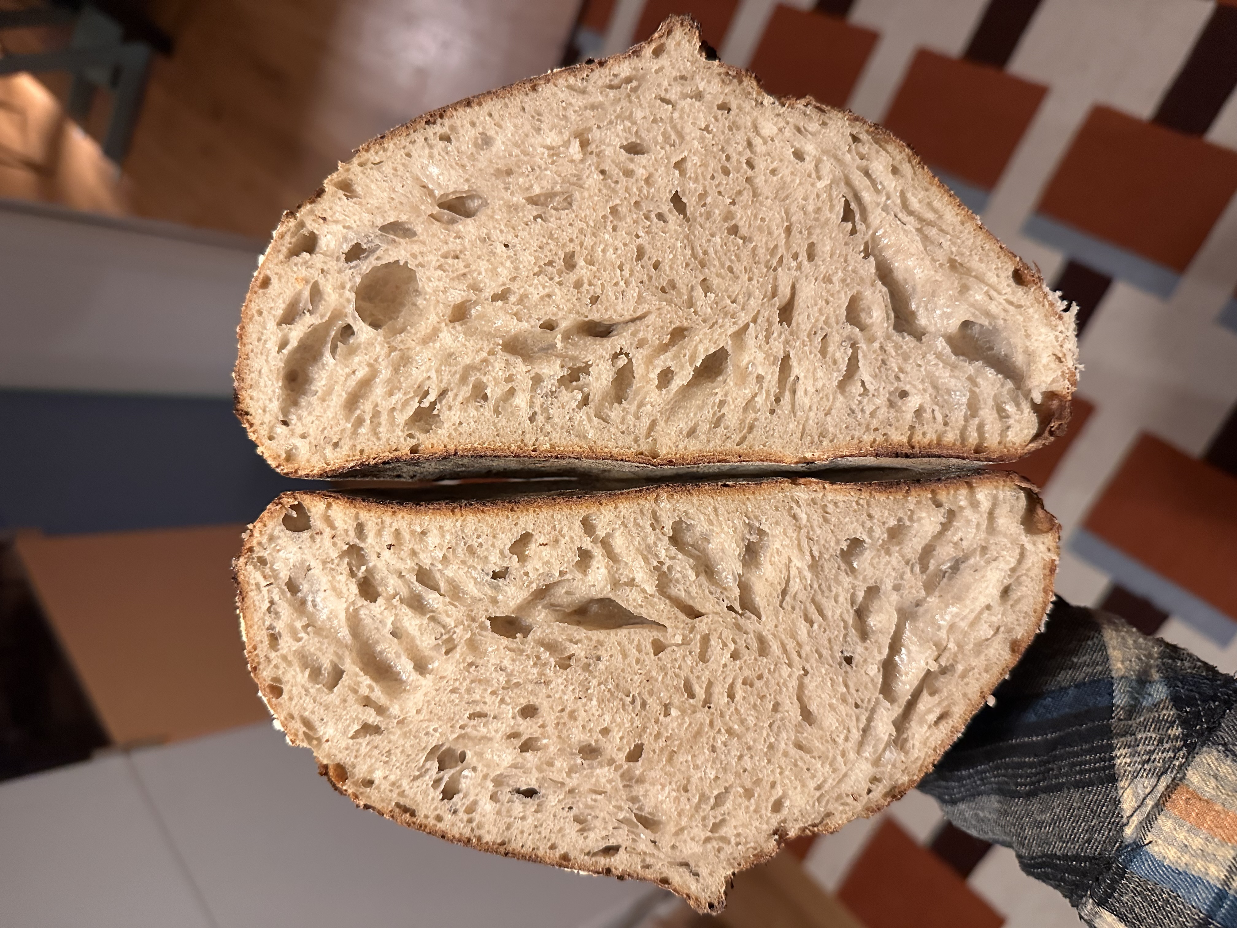 Sourdough bread baking