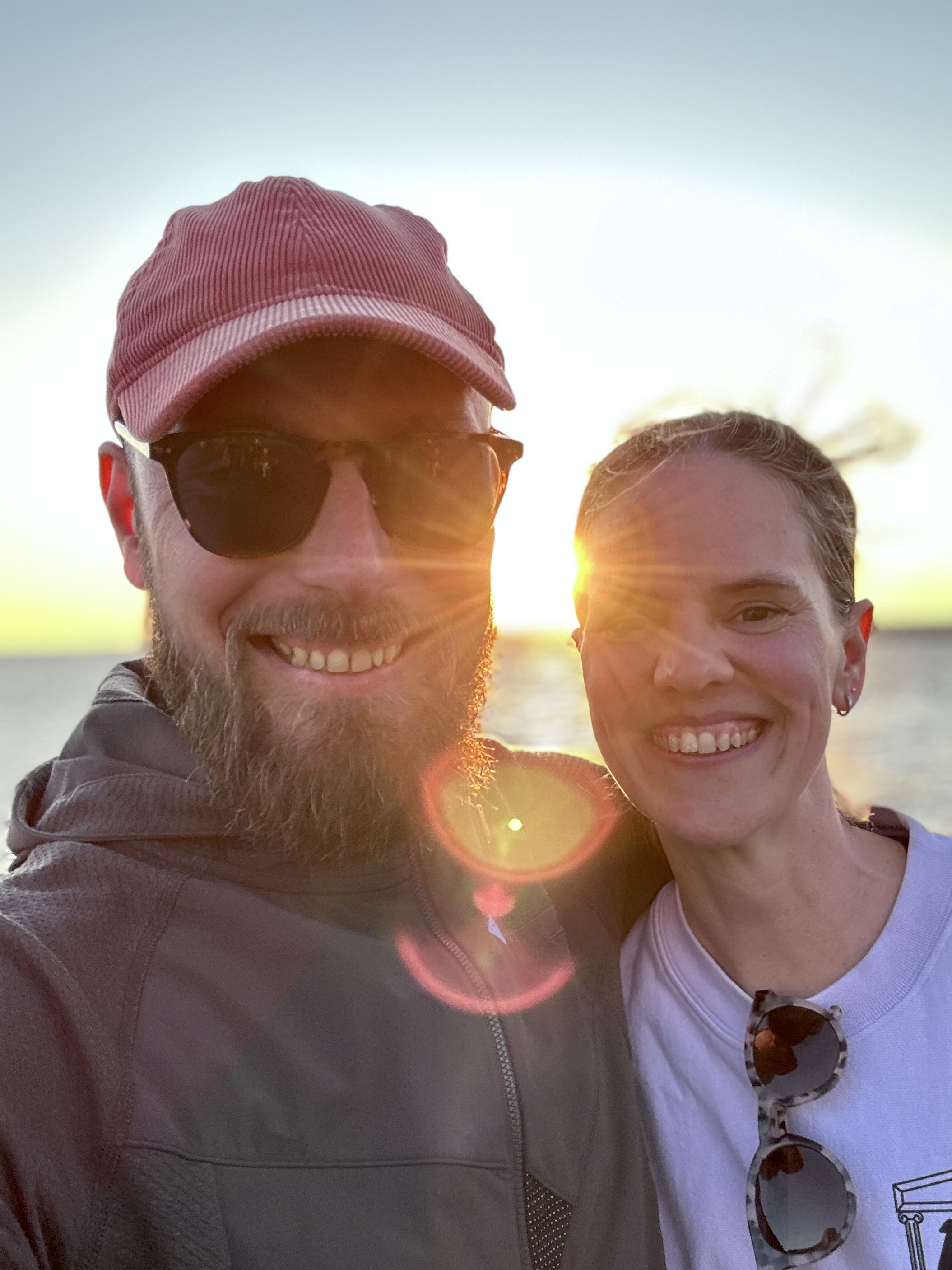 Roel van der Ven and Noortje at sunset in Skåne, Sweden